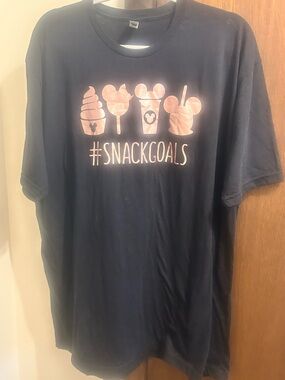 #SNACKGOALS Black Graphic T-Shirt with rose gold lettering